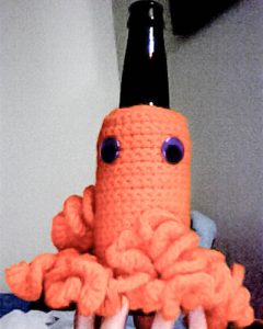 My Ocotpus Beer Cozy has come a long way in 6 years.